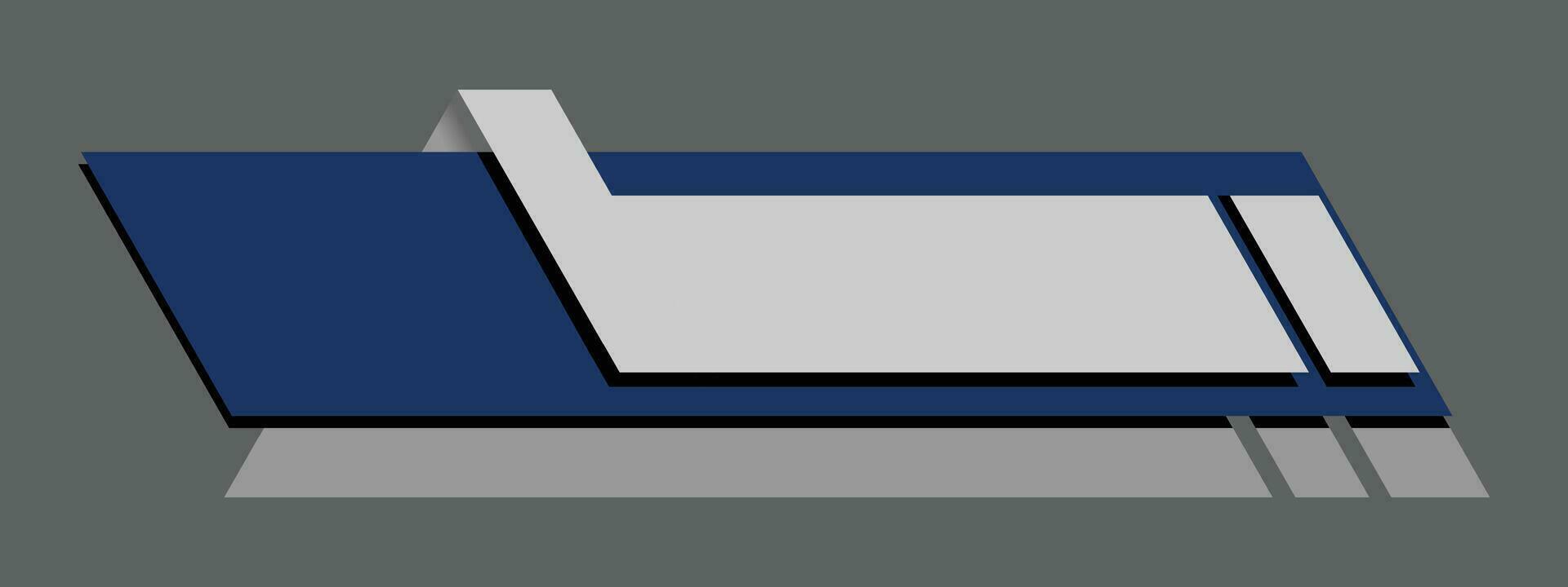 Simple Modern Lower Third in blue and black for TV shows, streaming and perfect for news vector