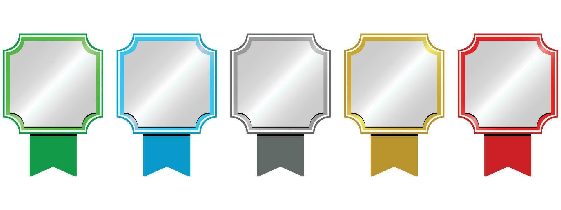 conjunto de empresa Insignia certificados certificado logo diseño vector ilustración. Perfecto para ganador un título o logro