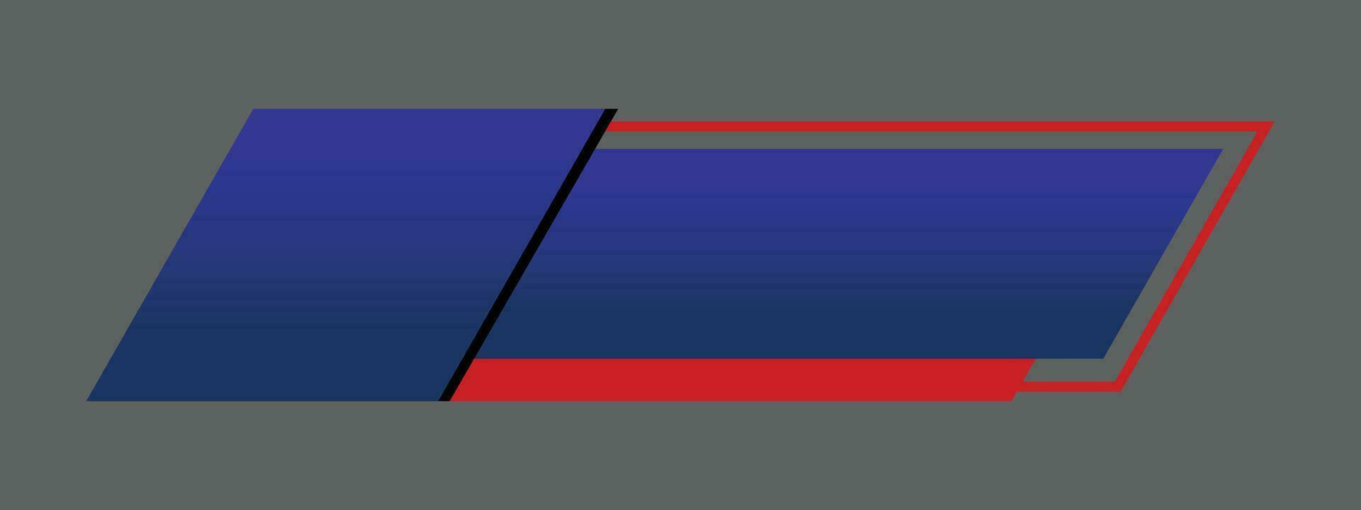 Simple Modern Lower Third in blue and black for TV shows, streaming and perfect for news vector
