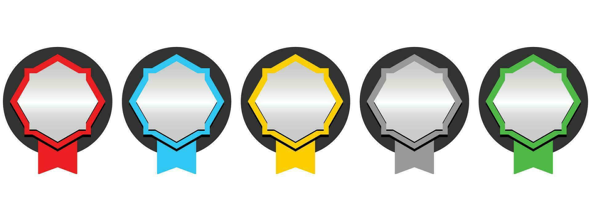 Set of company badge certificates. Certified logo design vector illustration. perfect for earning a title or achievement