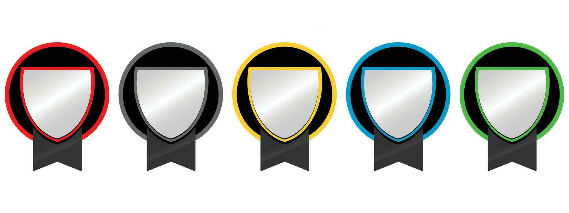 conjunto de empresa Insignia certificados certificado logo diseño vector ilustración. Perfecto para ganador un título o logro