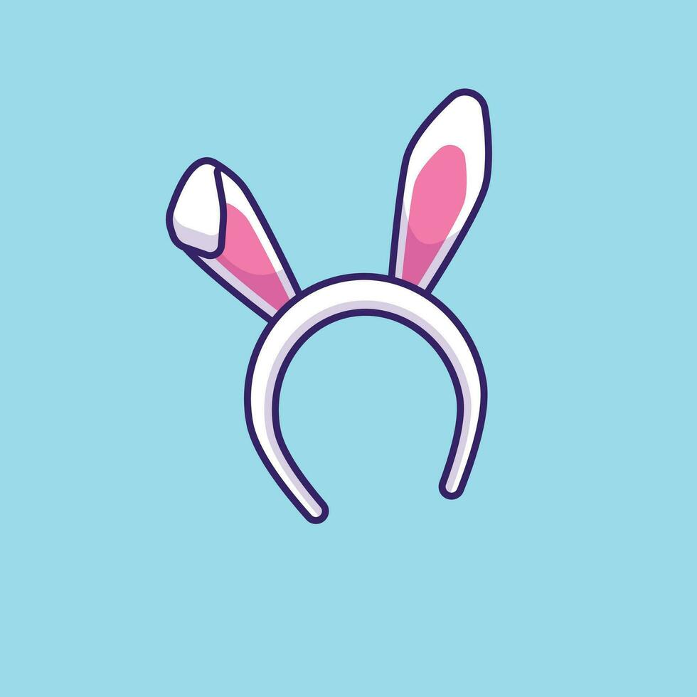 Bunny ear hadband simple cartoon vector illustration new year stuff concept icon isolated