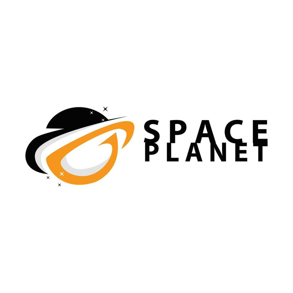 Space logo modern design planet template illustration simple circle inspiration model vector