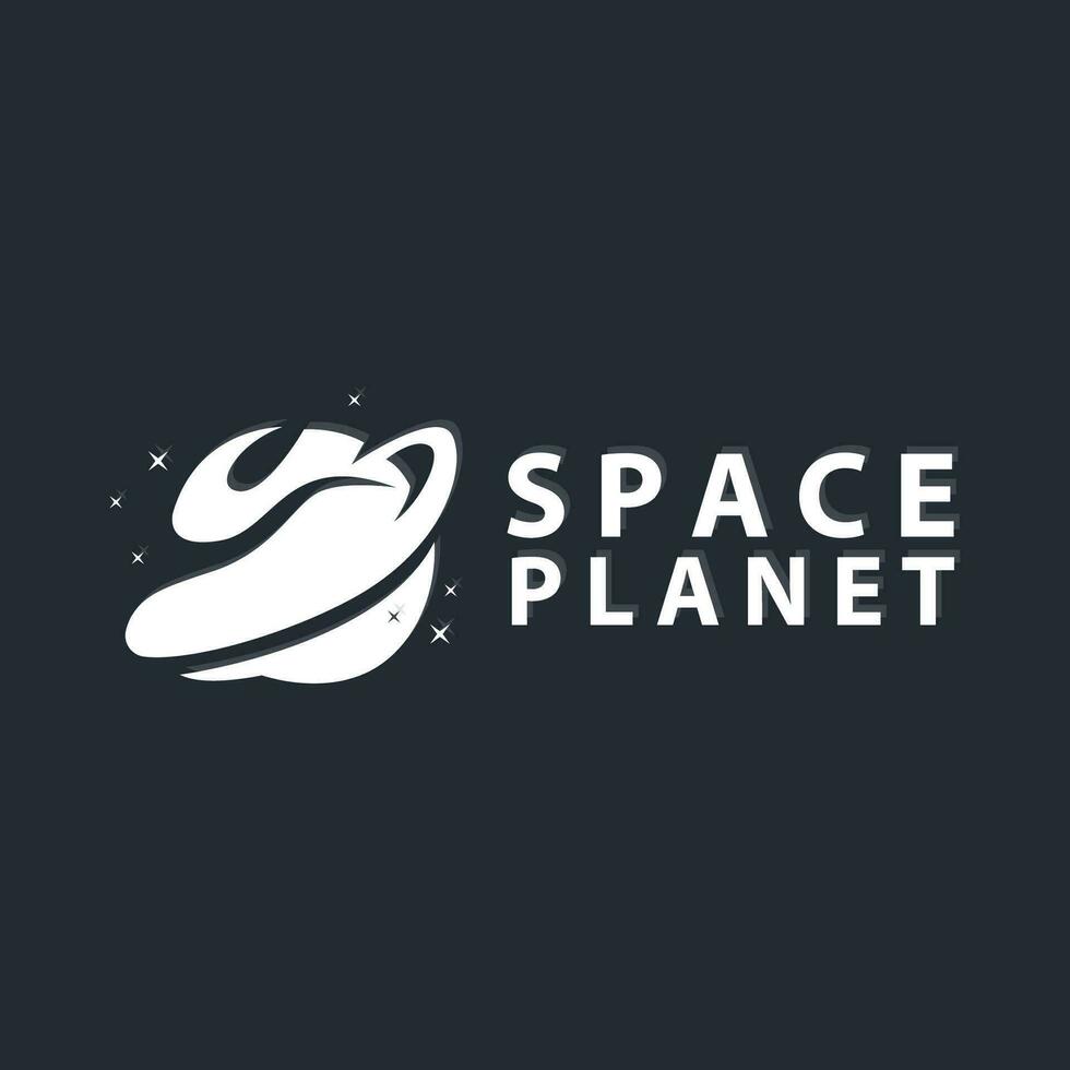 Space logo modern design planet template illustration simple circle inspiration model vector