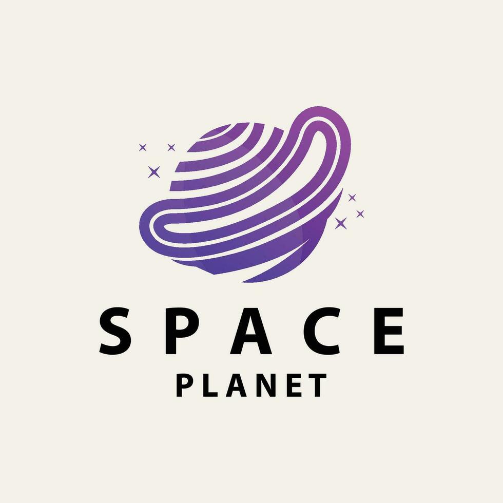 Space logo modern design planet template illustration simple circle inspiration model vector