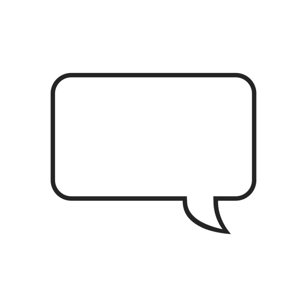 Speech Bubble Line Icon Isolated Vector Illustration