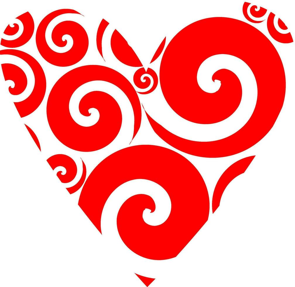 Red Heart Shapes on A White Background vector