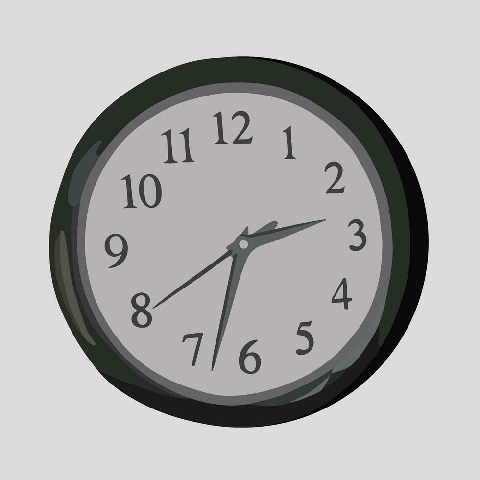Vector isolated illustration of wall clock.