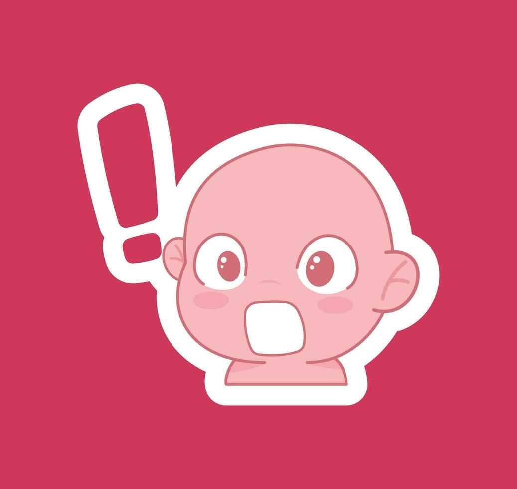 Cute cartoon expression emoji character vector design art for stickers template