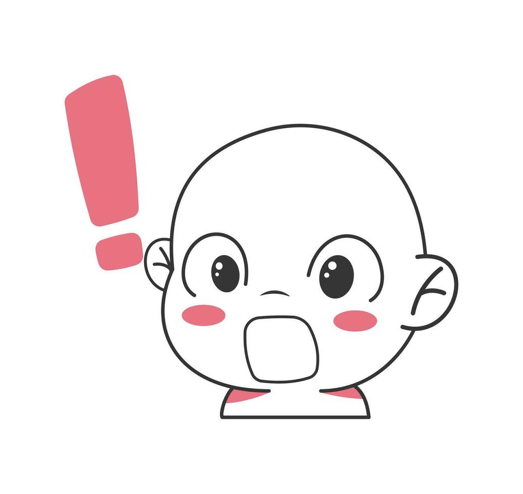 Cute cartoon expression emoji character vector design art for stickers template