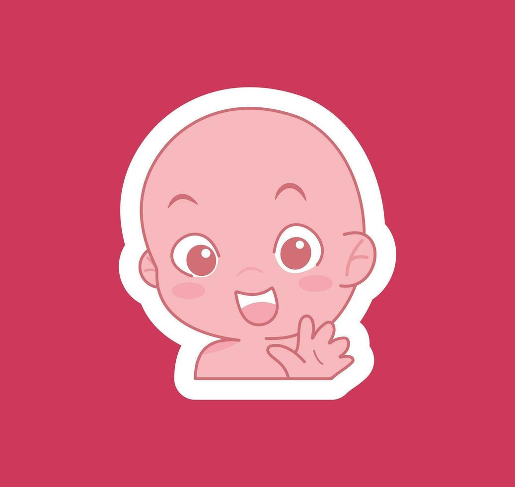 Cute cartoon expression emoji character vector design art for stickers template