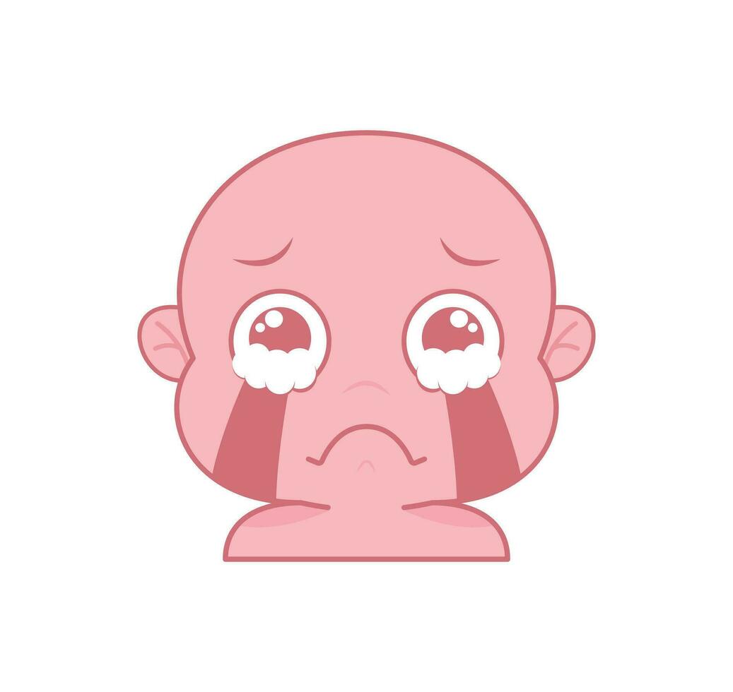 Cute cartoon expression emoji character vector design art for stickers template