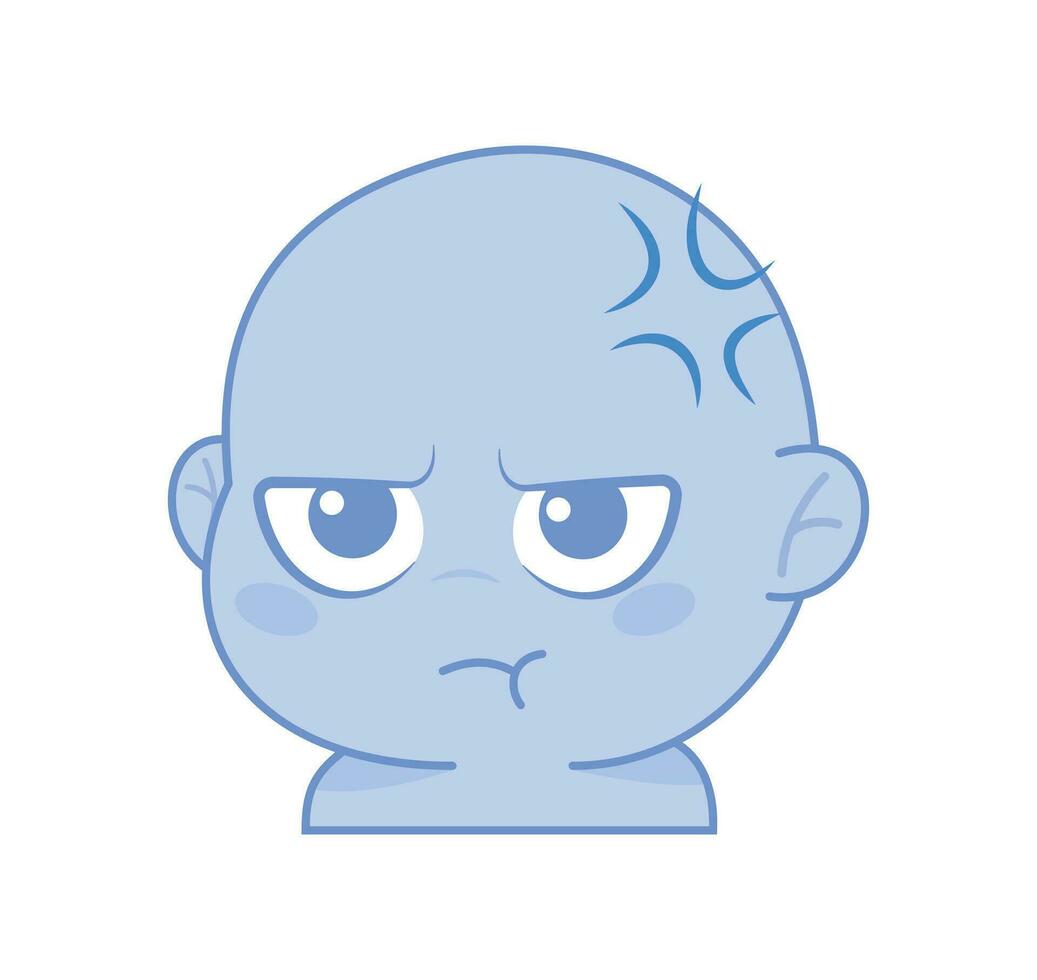 Cute cartoon expression emoji character vector design art for stickers template