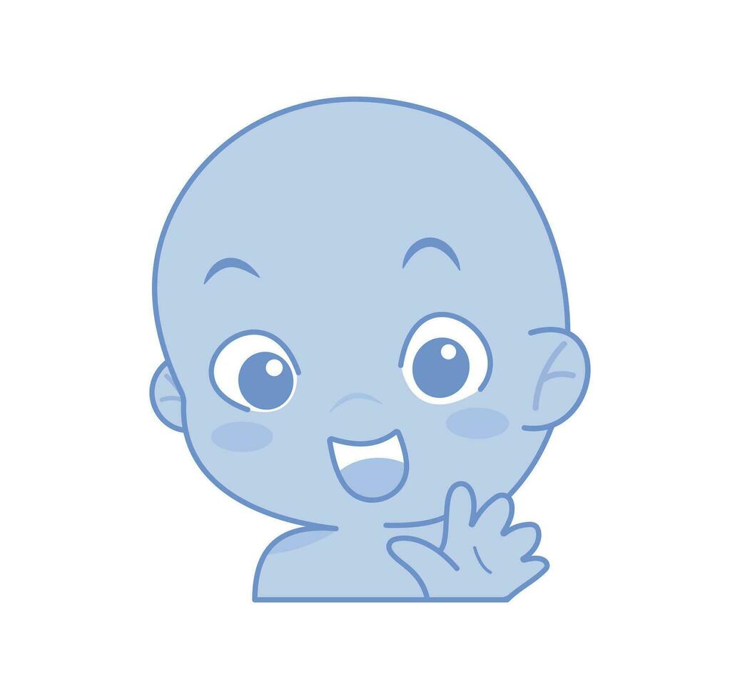 Cute cartoon expression emoji character vector design art for stickers template