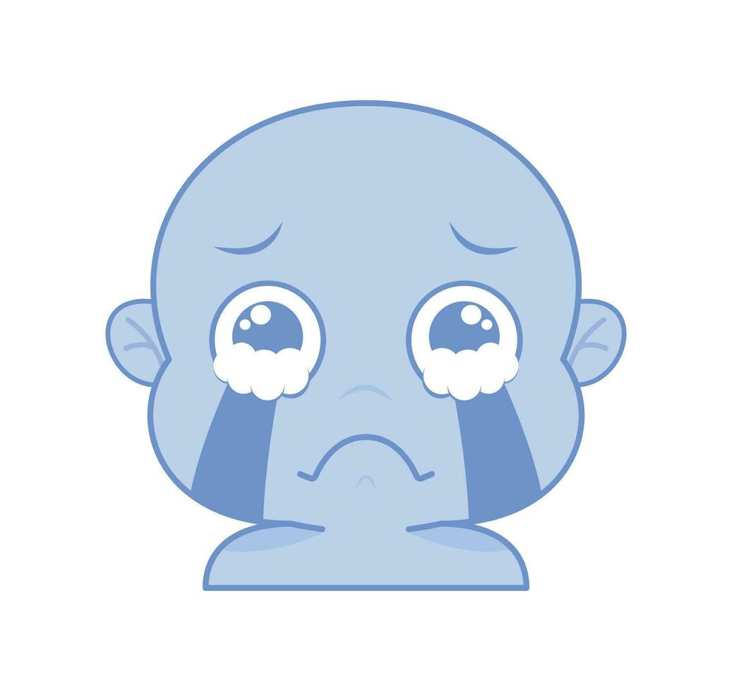 Cute cartoon expression emoji character vector design art for stickers template