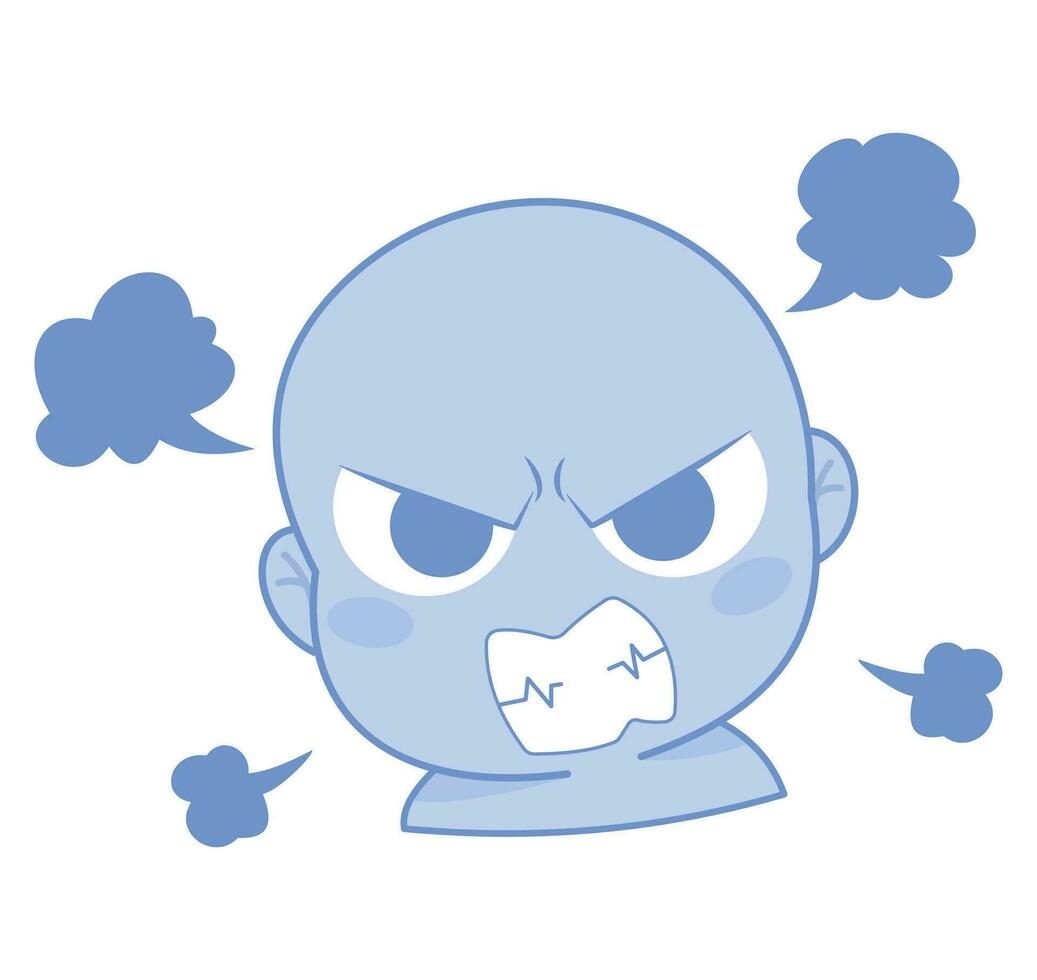 Cute cartoon expression emoji character vector design art for stickers template