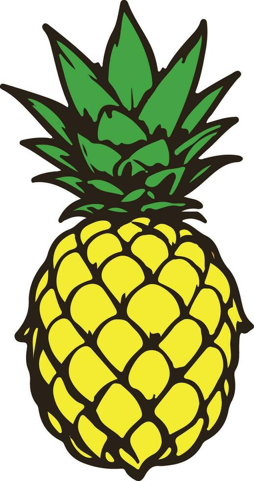 AI generated Illustration of Pineapple Fruit vector