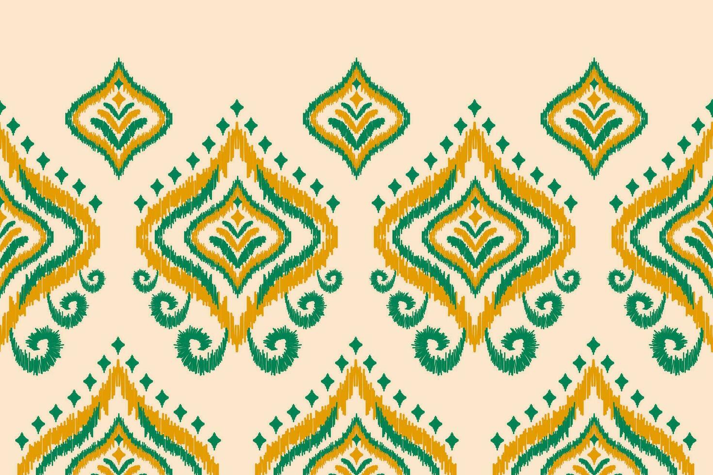Ethnic ikat seamless pattern in tribal. Aztec geometric ethnic ornament print. Ikat pattern style. vector