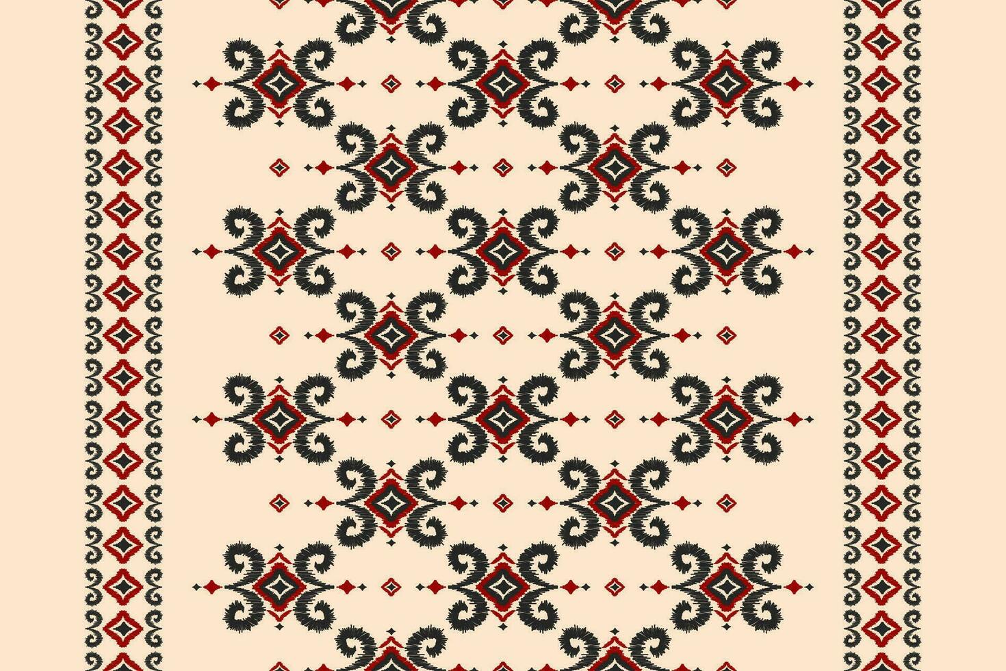 arte de patrón tribal étnico de alfombras. patrón étnico ikat sin fisuras. estilo americano, mexicano. vector