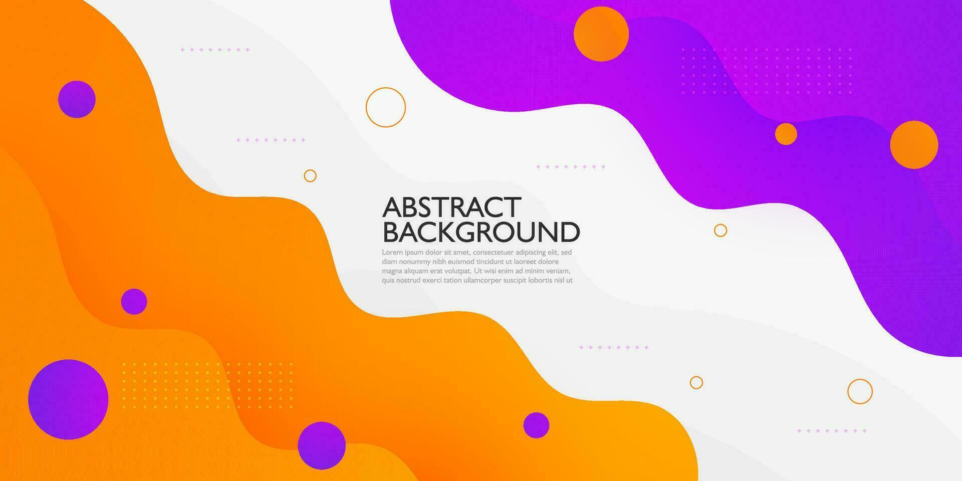 Modern purple orange geometric business banner design. creative banner design with wave shapes and lines for template. Simple horizontal banner. Eps10 vector