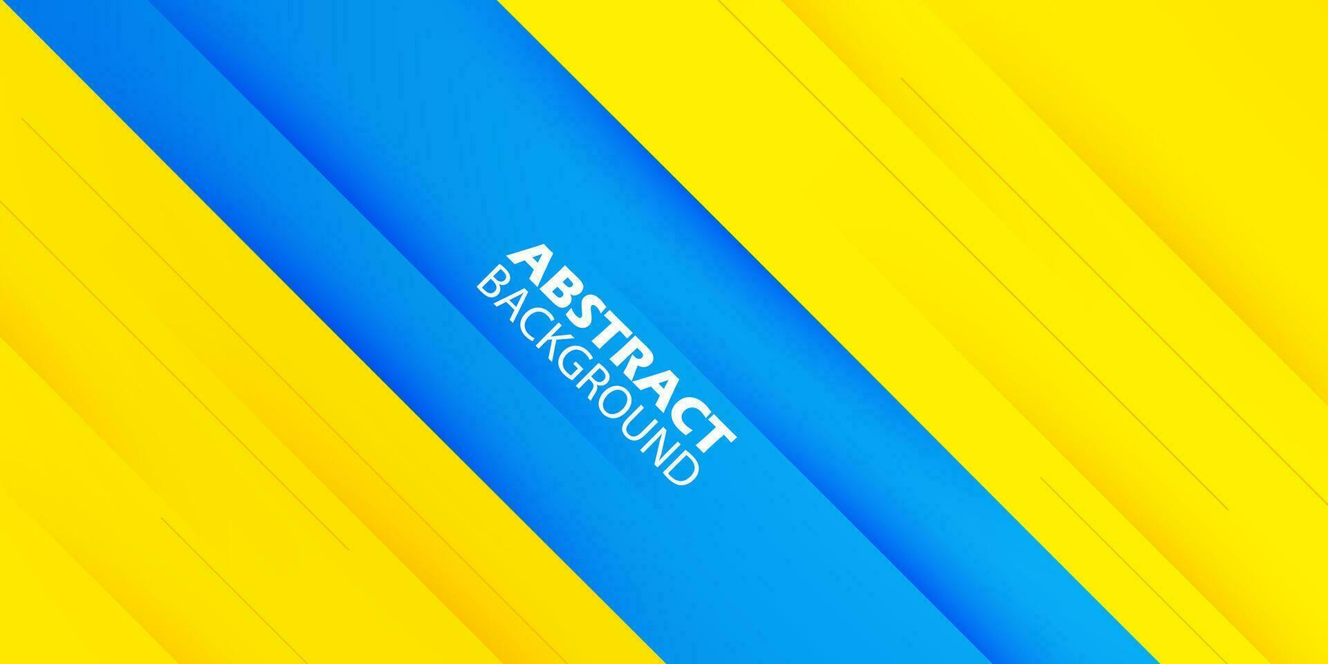 Abstract geometric yellow and blue banner background with simple overlap square shape. Colorful trendy 3d design. Bright and modern with overlap concept. Eps10 vector