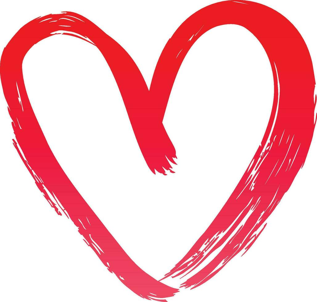AI generated Heart Gradient Valentine Vector Icon