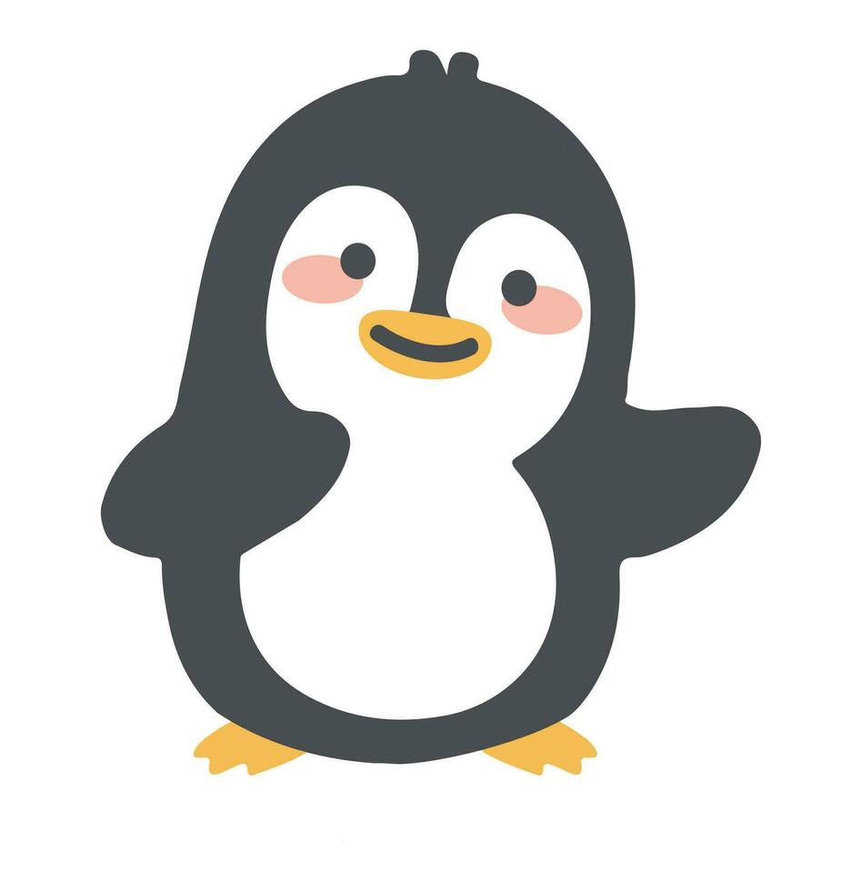 Penguin character with happy smile vector