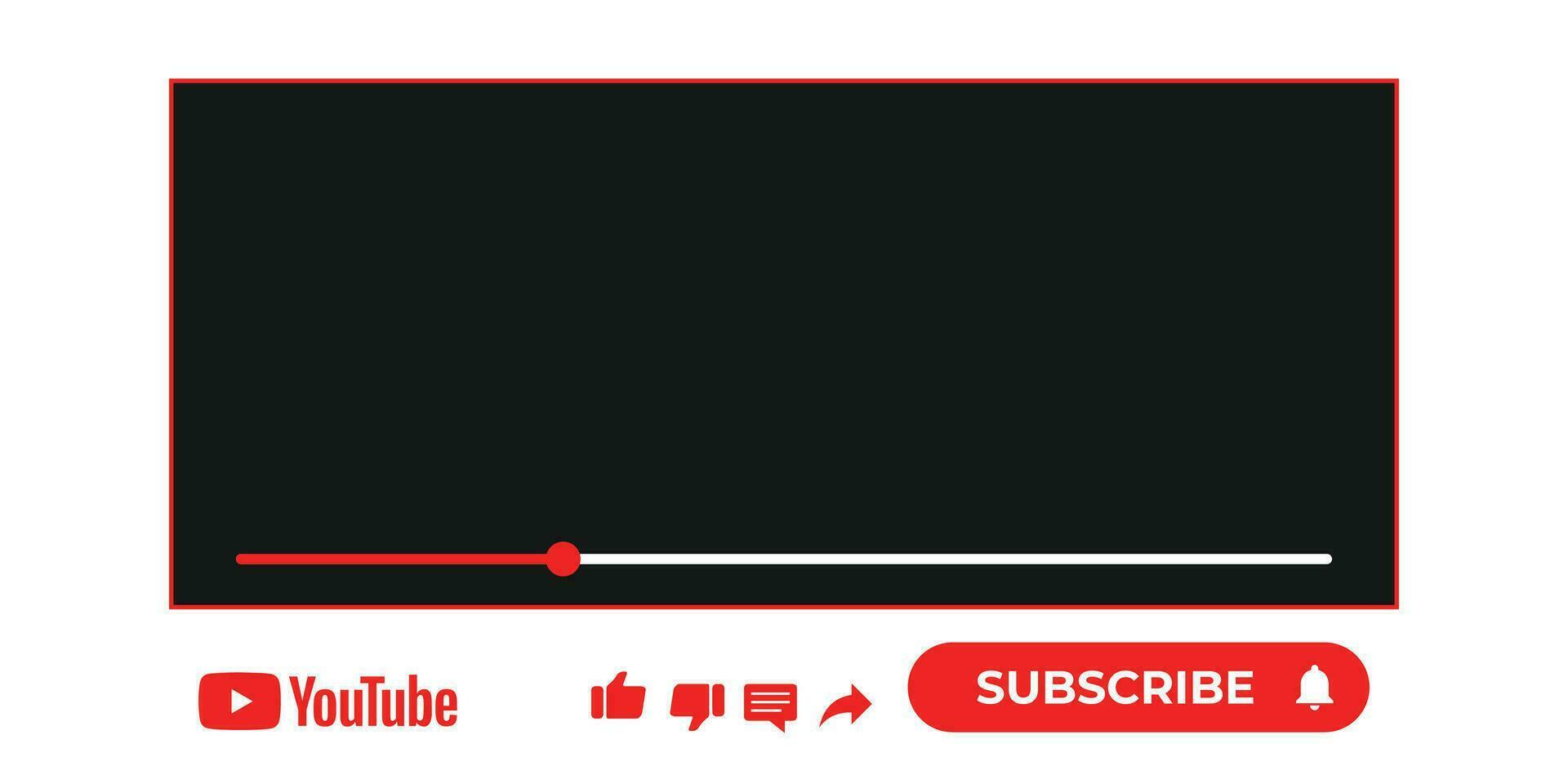 Youtube Channel Cover Wireframe. Youtube Banner For Design Your Channel. Youtube Channel Name Lower Third vector