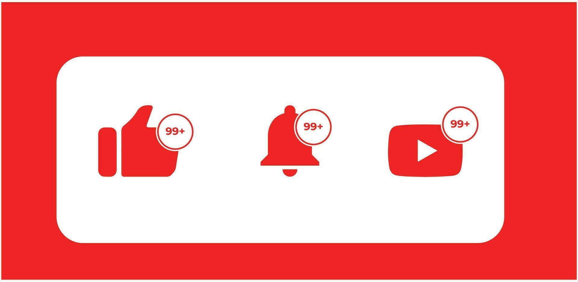 Youtube logo icono. conjunto Youtube icono. editorial vector. vector