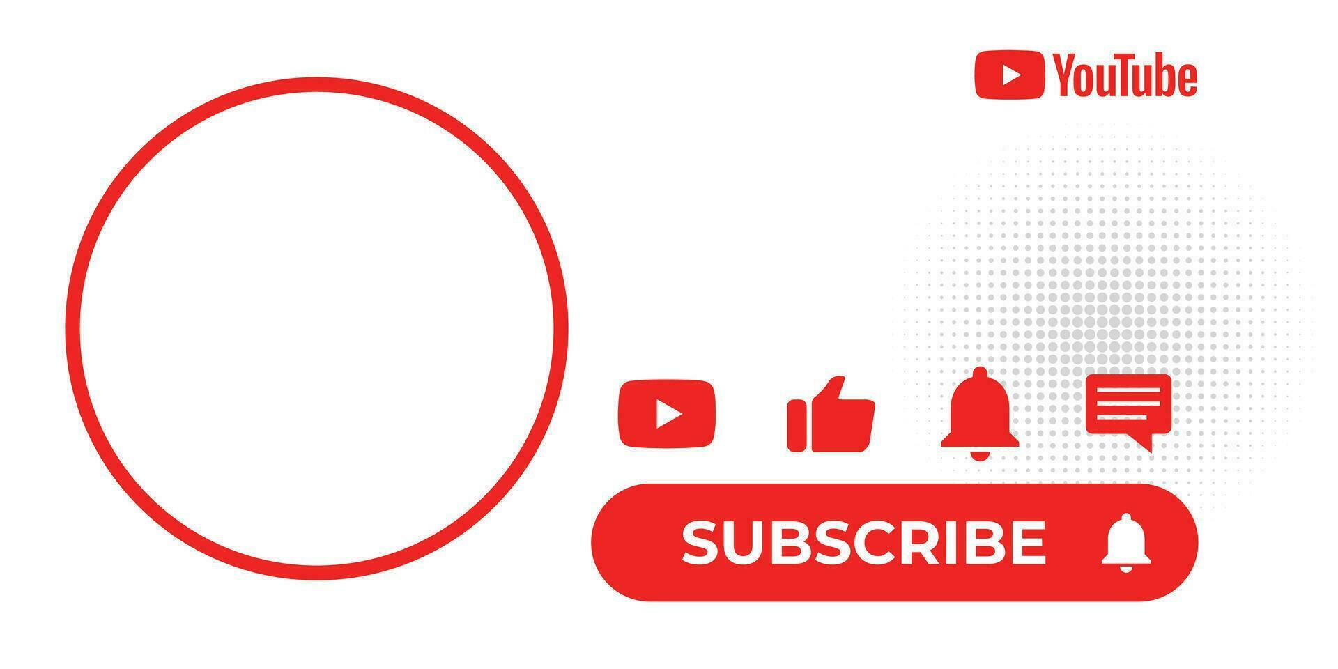 Youtube Channel Cover Wireframe. Youtube Banner For Design Your Channel. Youtube Channel Name Lower Third vector