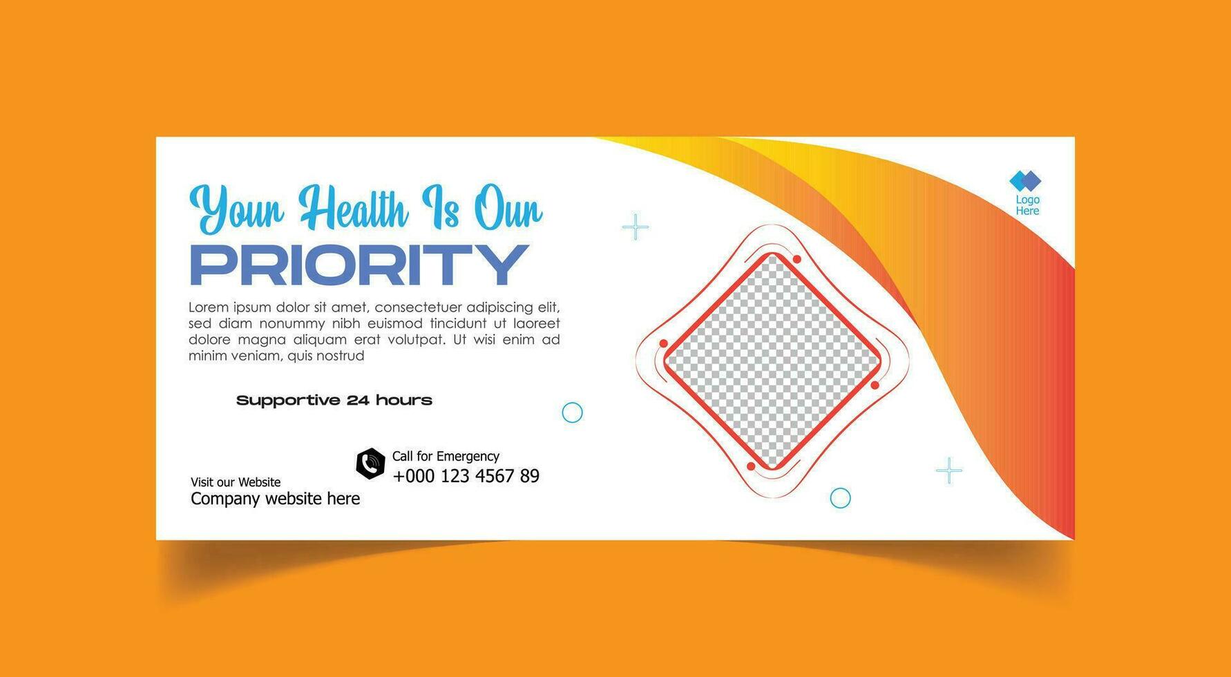 Vector health care social media post template