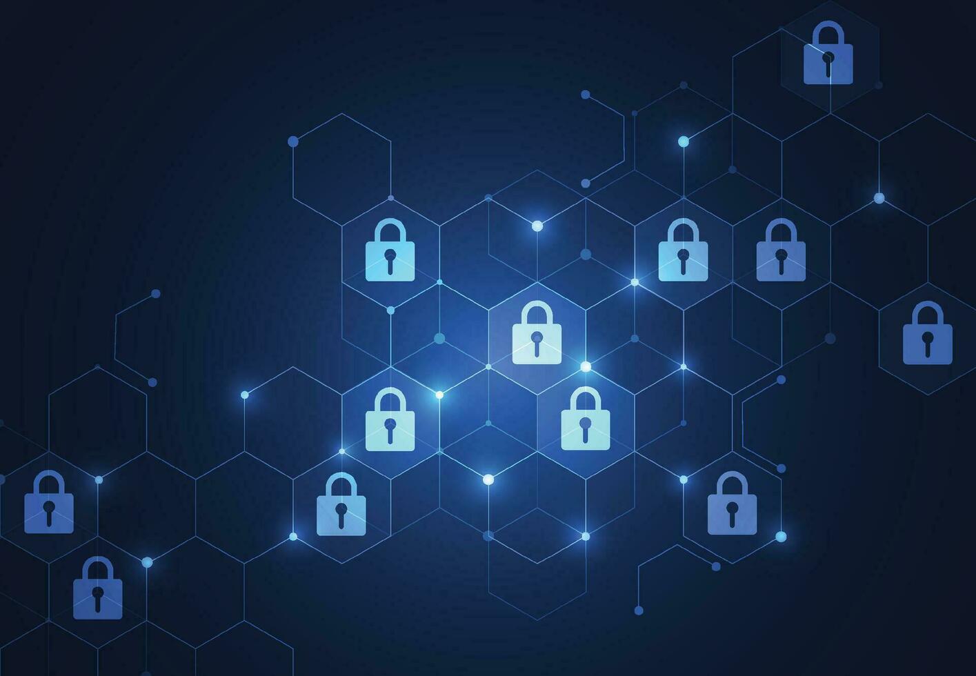 Premium security cyber digital concept. Abstract technology background protect system innovation for business. Vector illustration