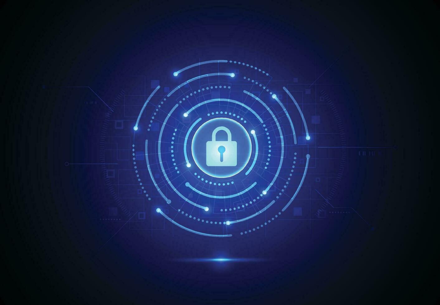 Premium security cyber digital concept. Abstract technology background protect system innovation for business. Vector illustration