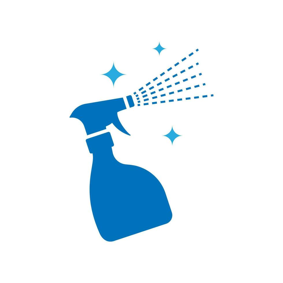 cleaning spray bottle vector icon symbol illustration