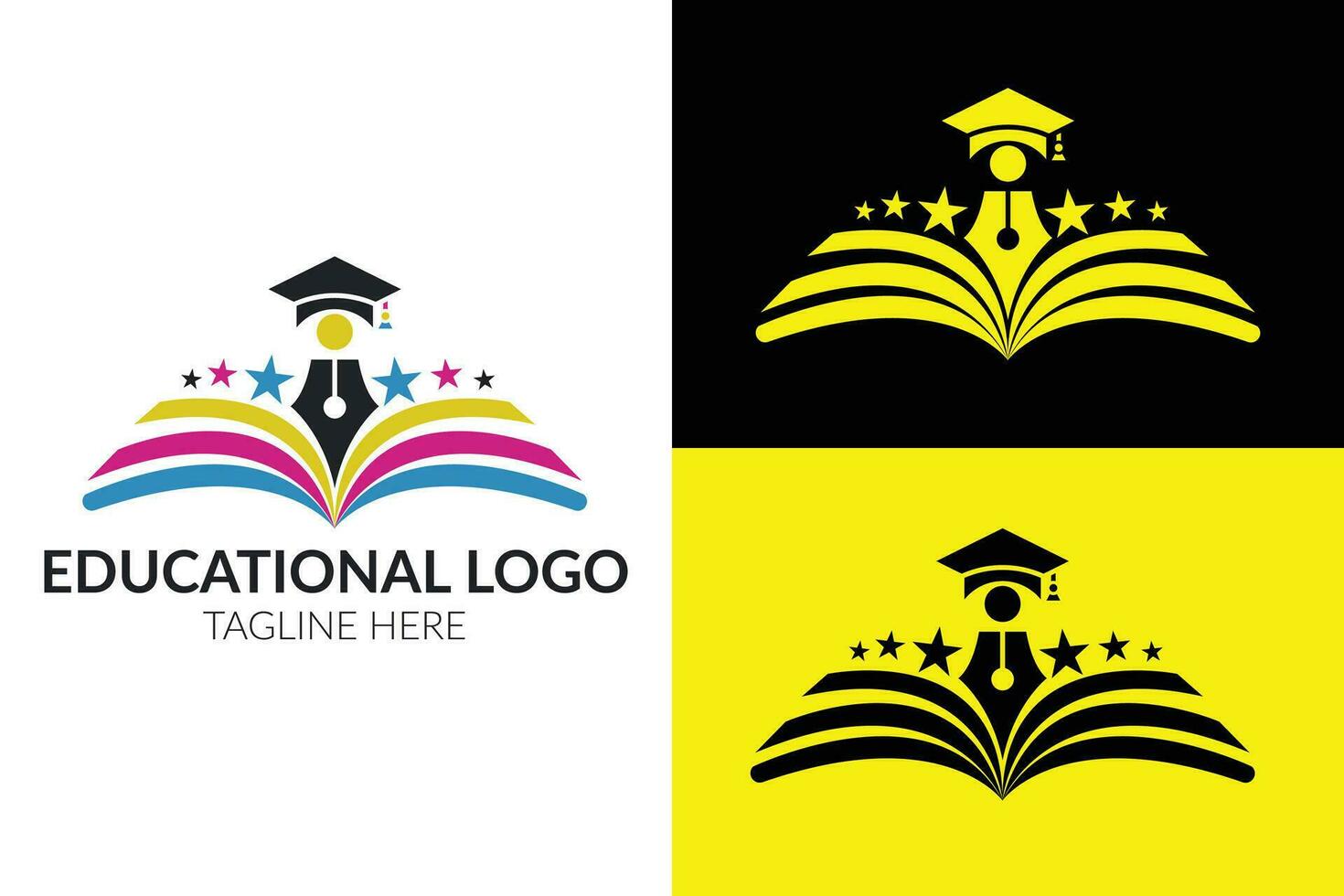 Educational logo design vector