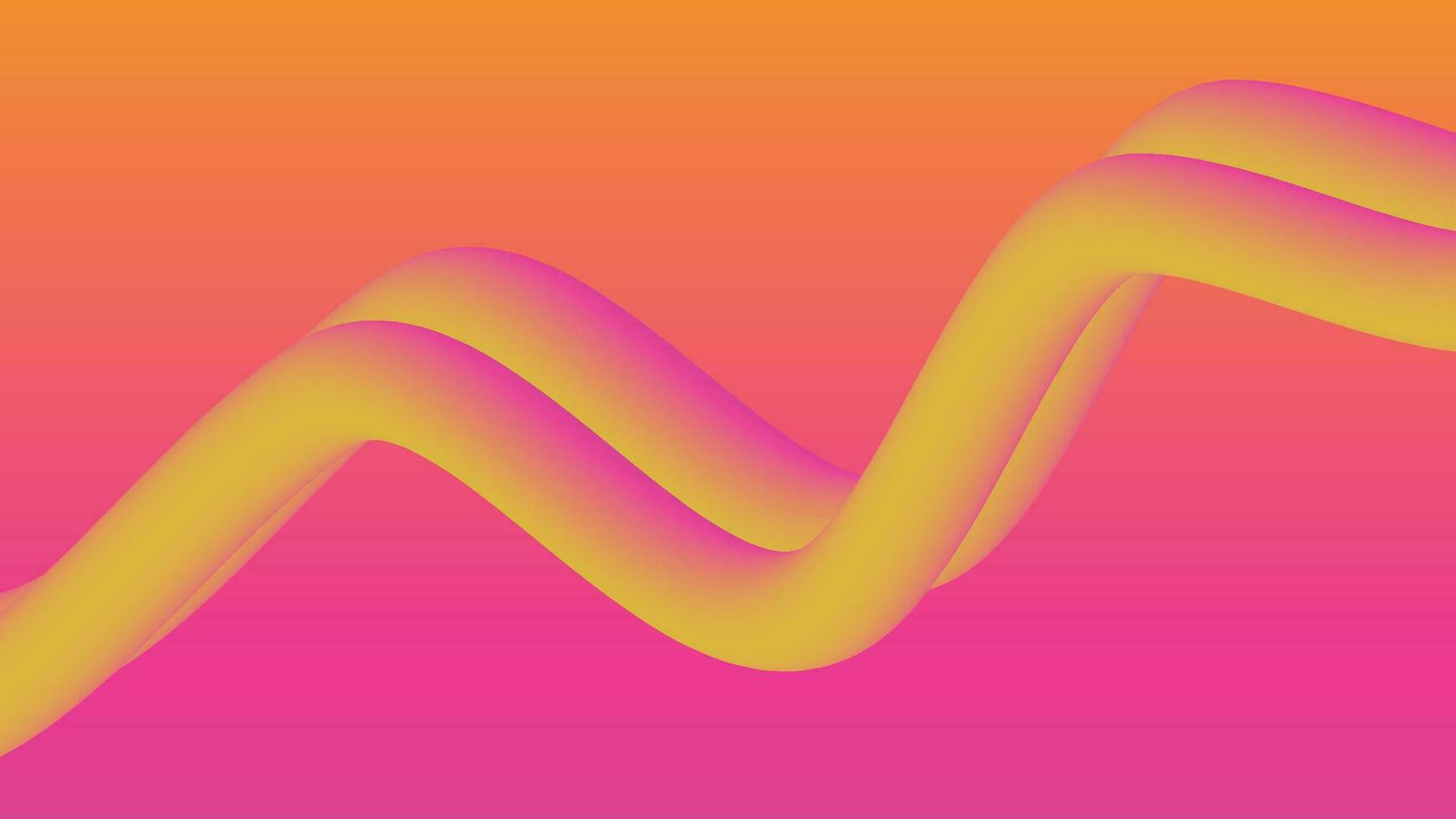 abstract background with yellow and pink wave on gradient color vector