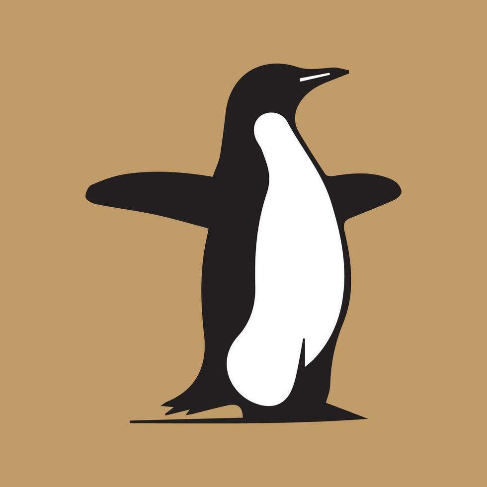 pingüino. vector ilustración. negro y blanco pingüino.