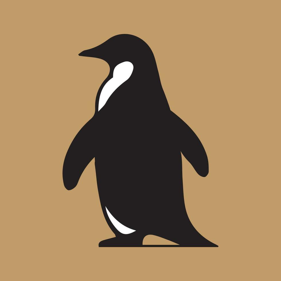 pingüino dibujos animados, vector ilustración. plano diseño estilo. pingüino icono