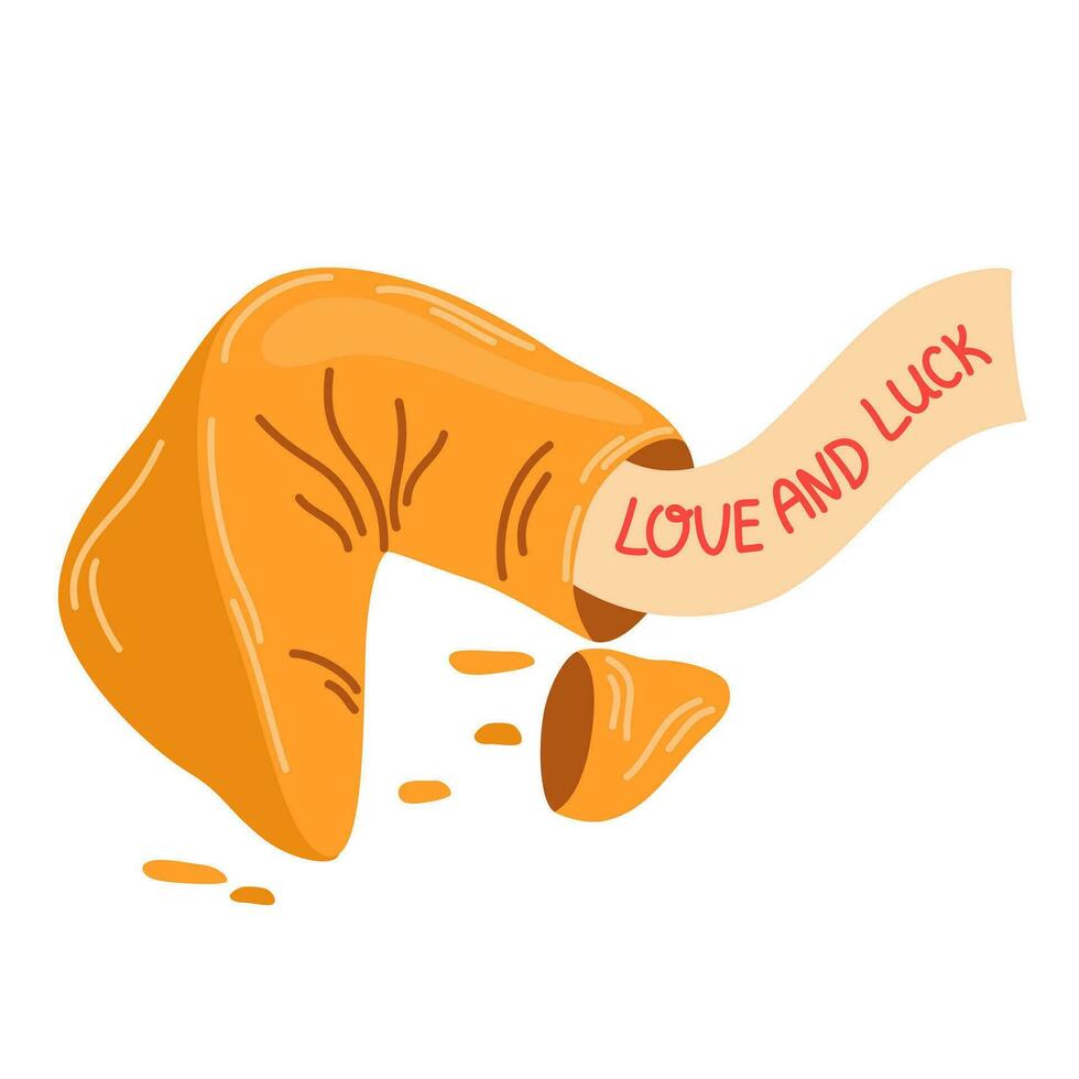 Fortune Cookies. Romantic element. For website banner, Sale, Valentine card, cover, flyer or poster trendy vector illustration