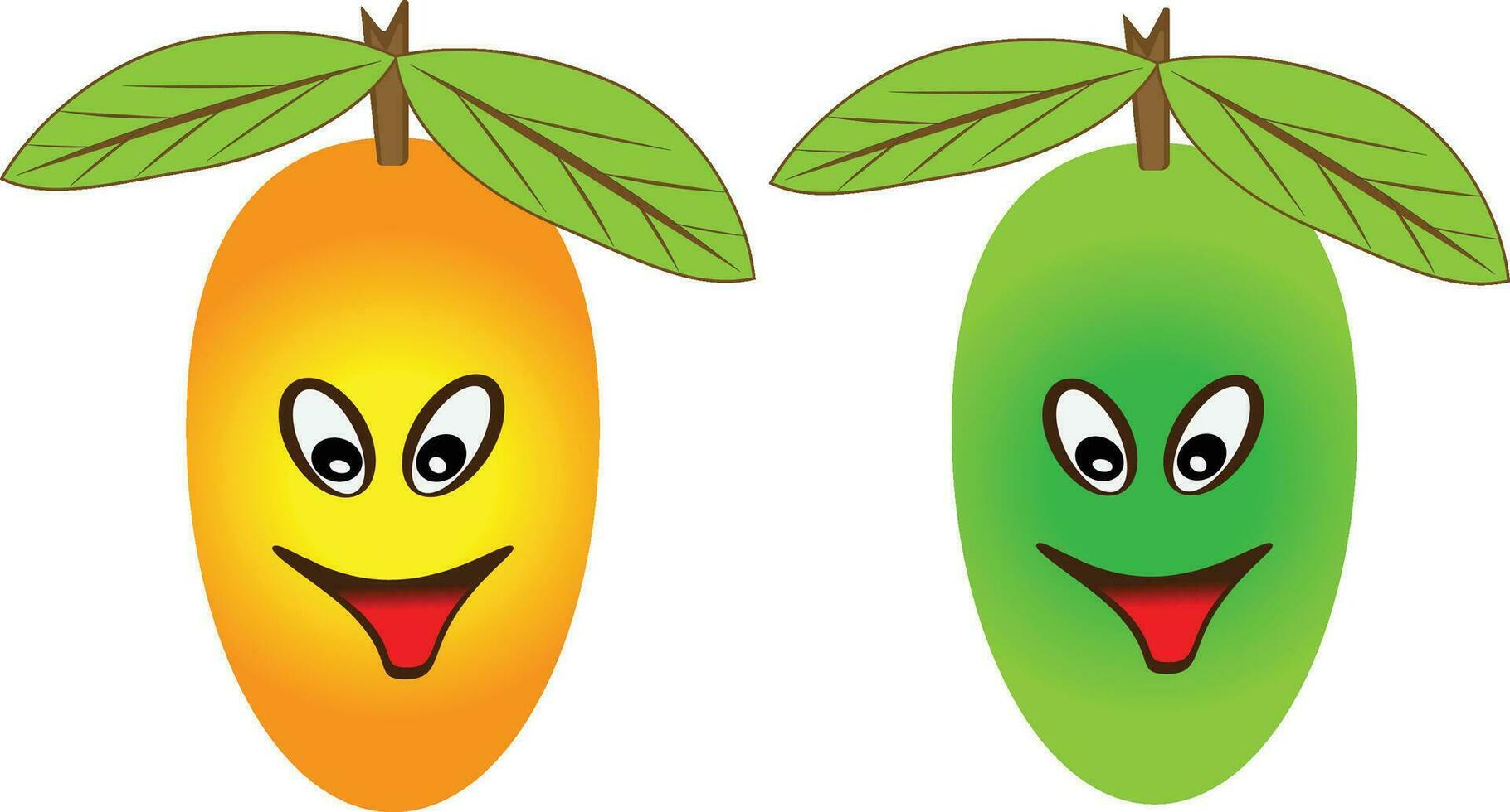 Fruits in cartoon style. Fruits vector art.