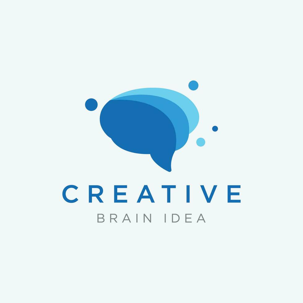 unique colorful brain logo template design with creative ideas. vector