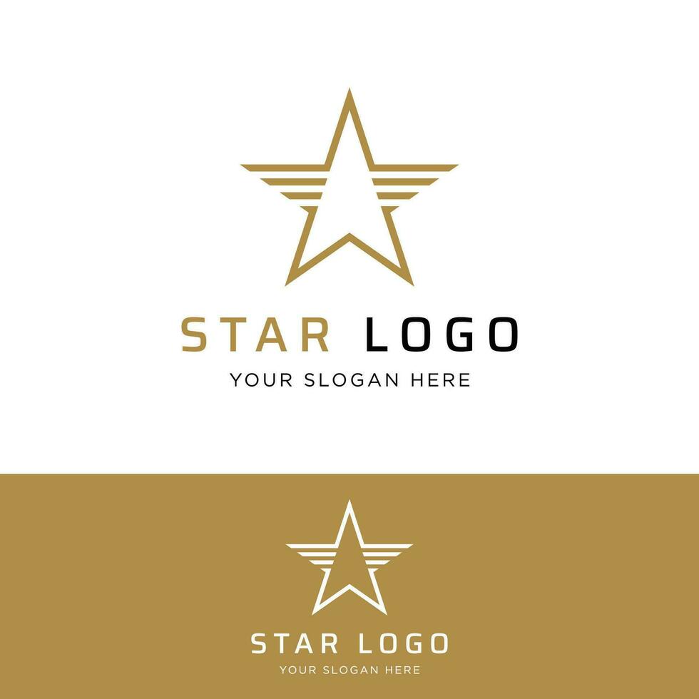 Modern and unique geometric star abstract logo template design. Logo for business, brand and company. vector