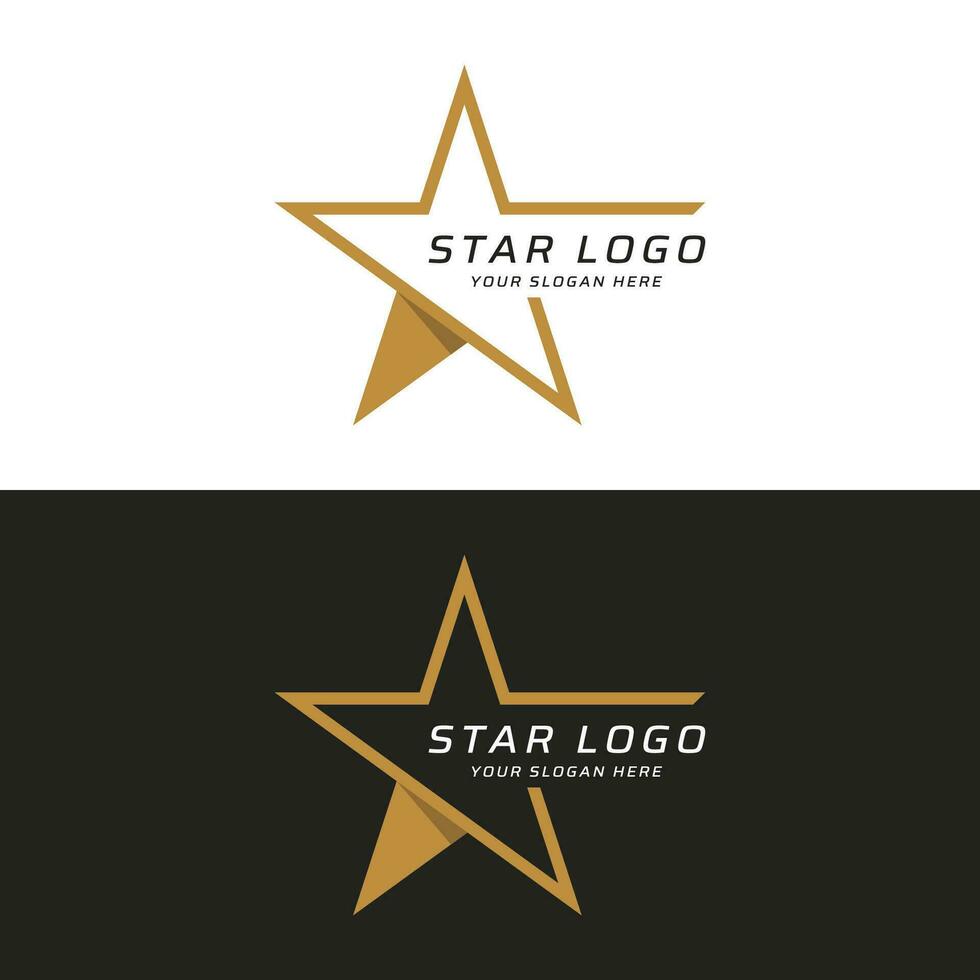 Modern and unique geometric star abstract logo template design. Logo for business, brand and company. vector