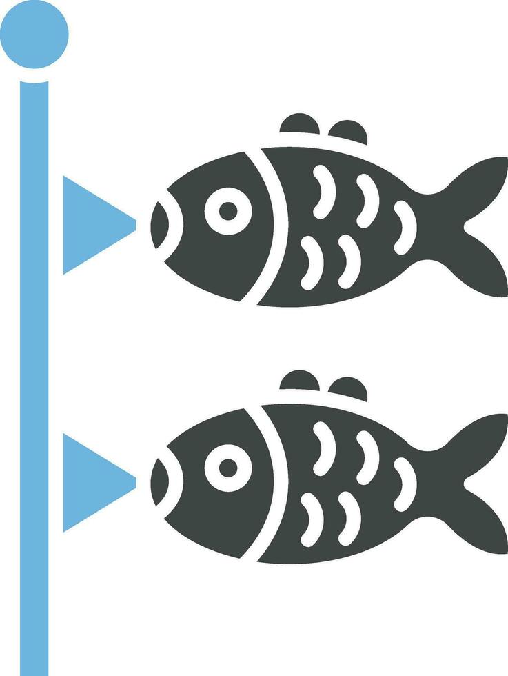 Carp Streamer icon vector image.