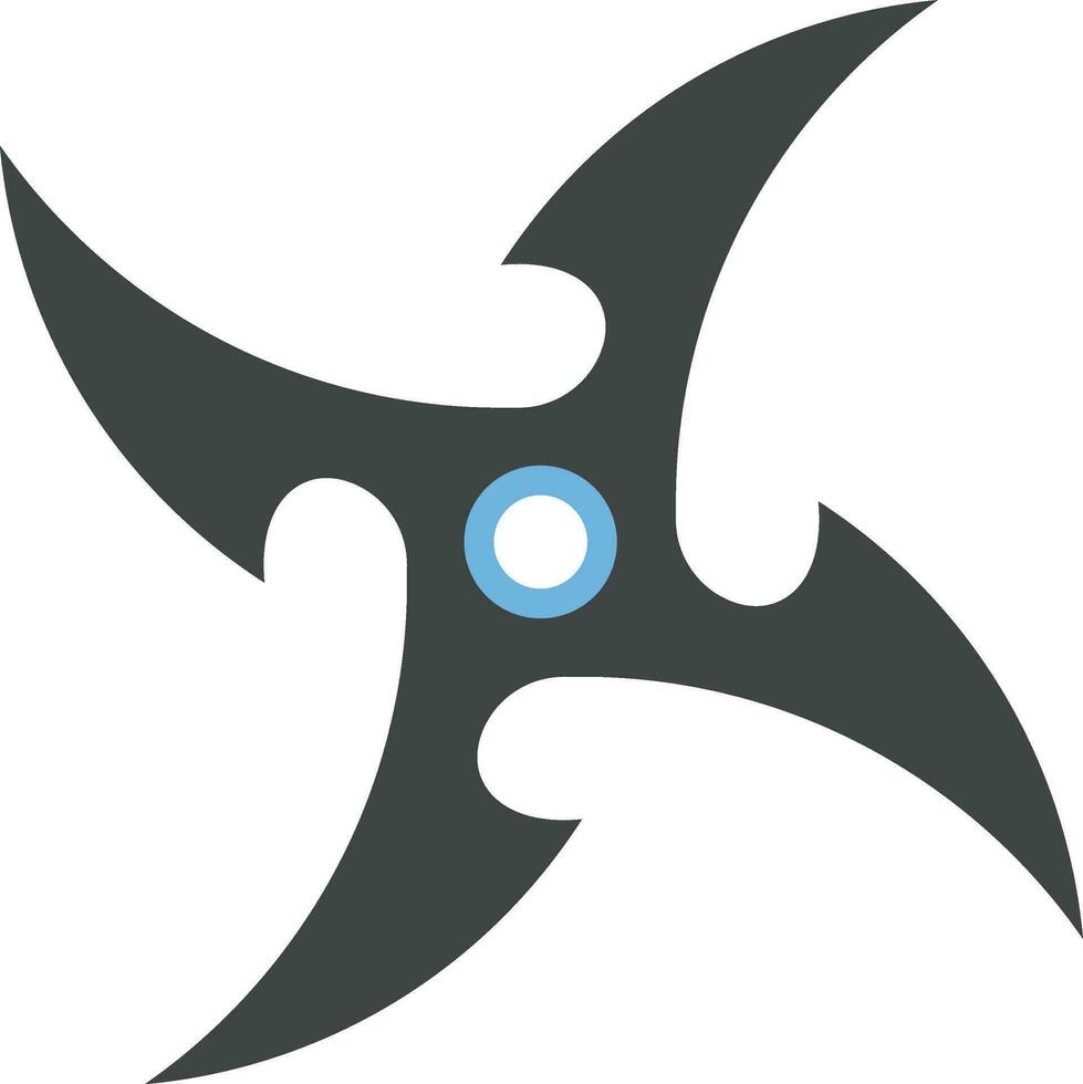 Shuriken icon vector image.