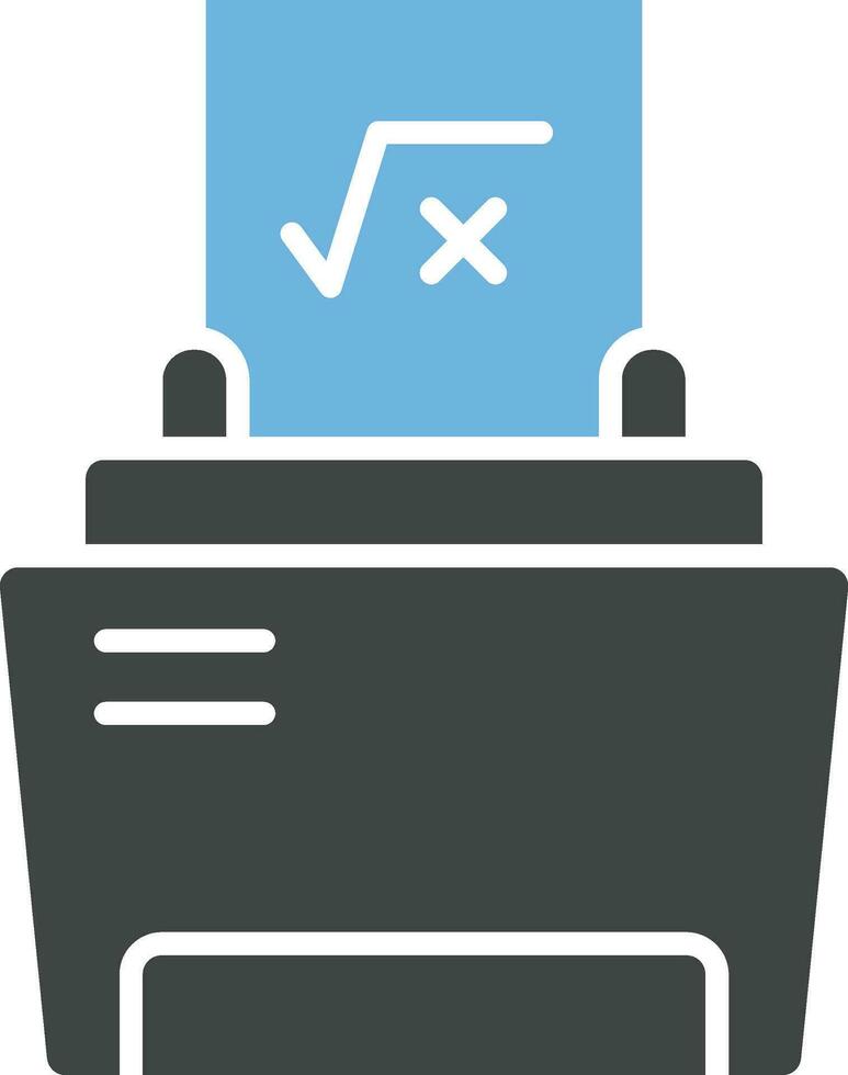 Print Math Sheet icon vector image.