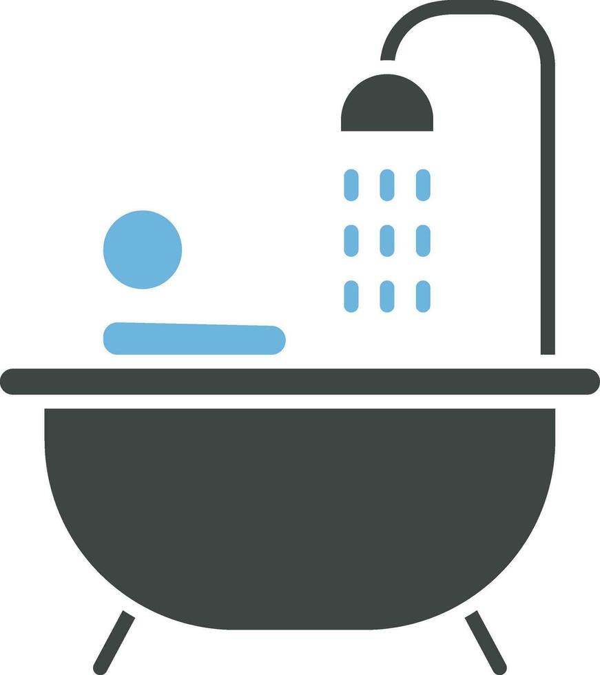 Person Taking Bath icon vector image.