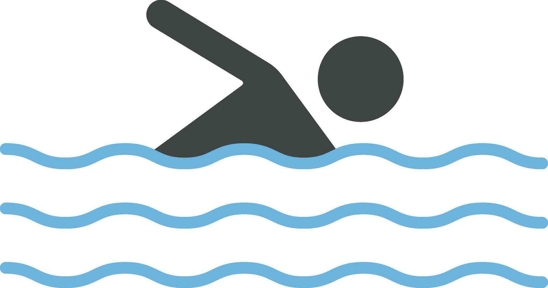 Person Swimming icon vector image.