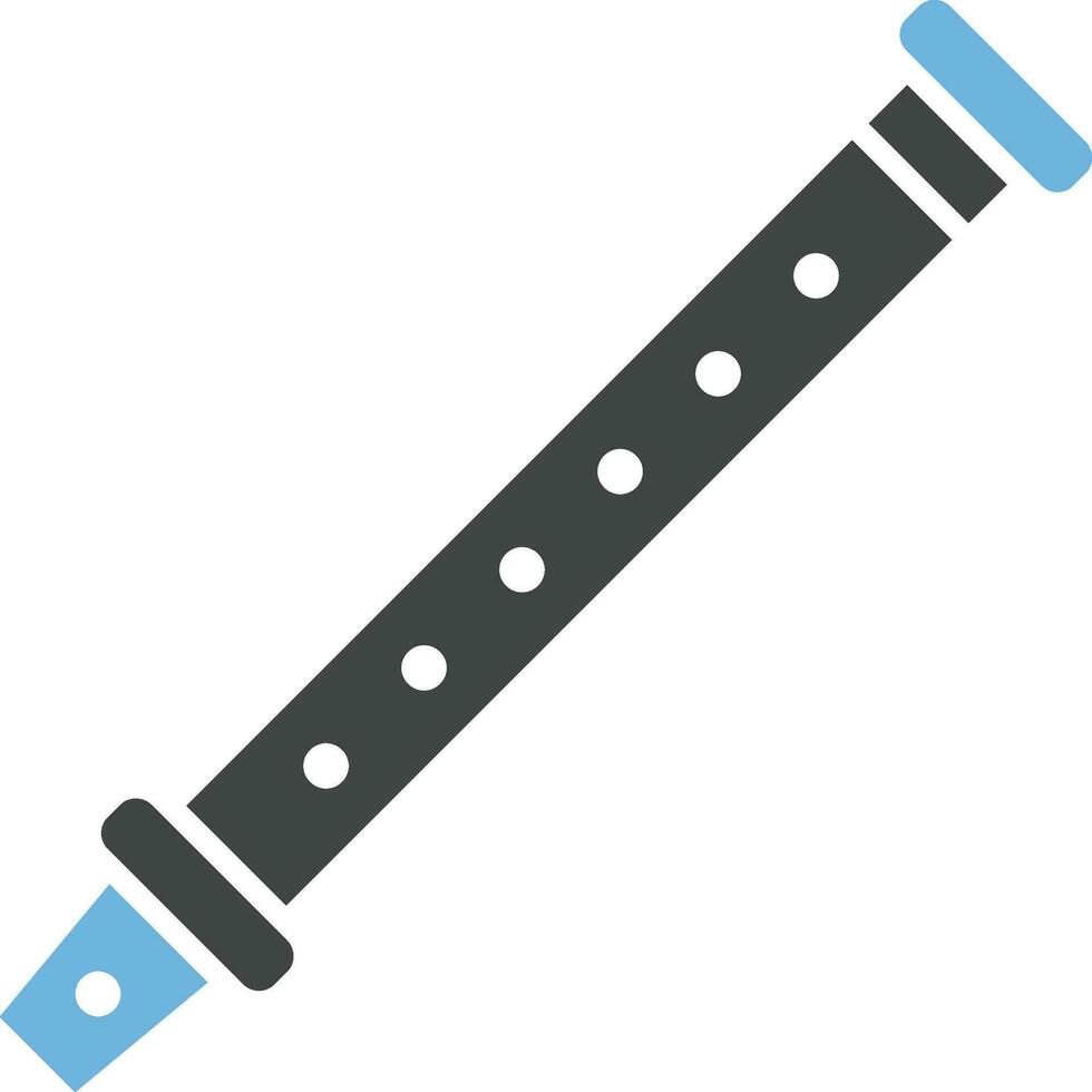 flauta icono vector imagen.