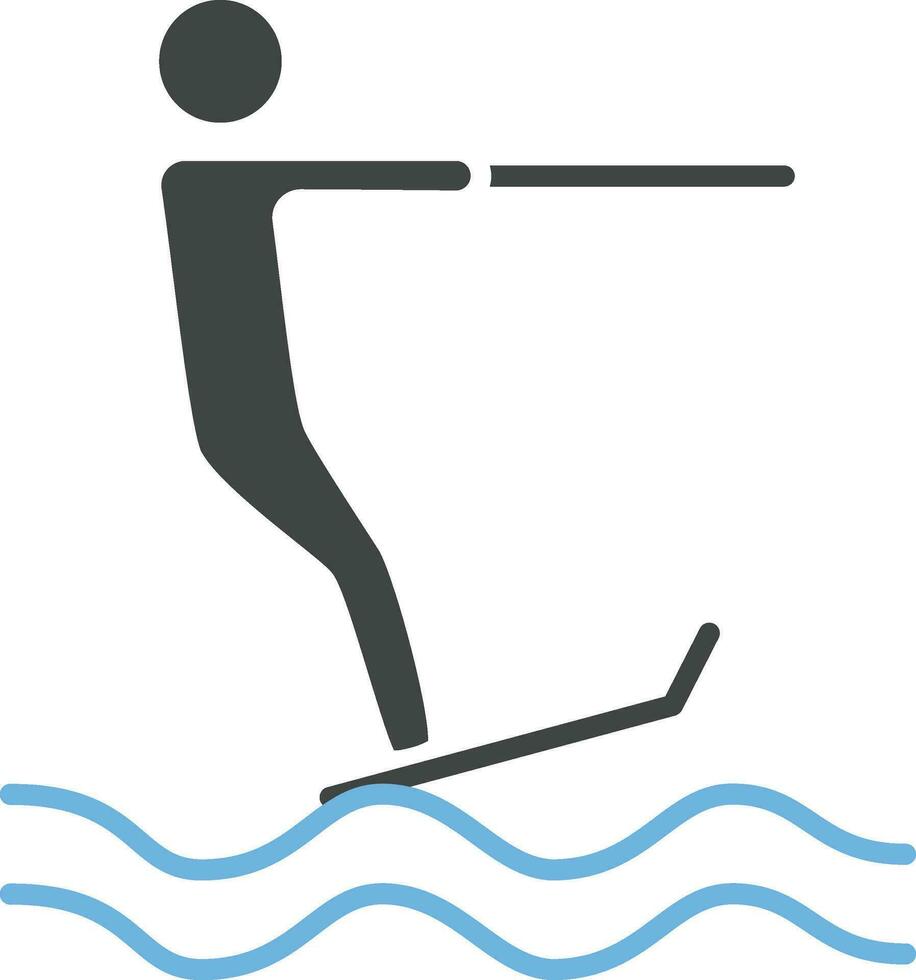 Water Skiing icon vector image.